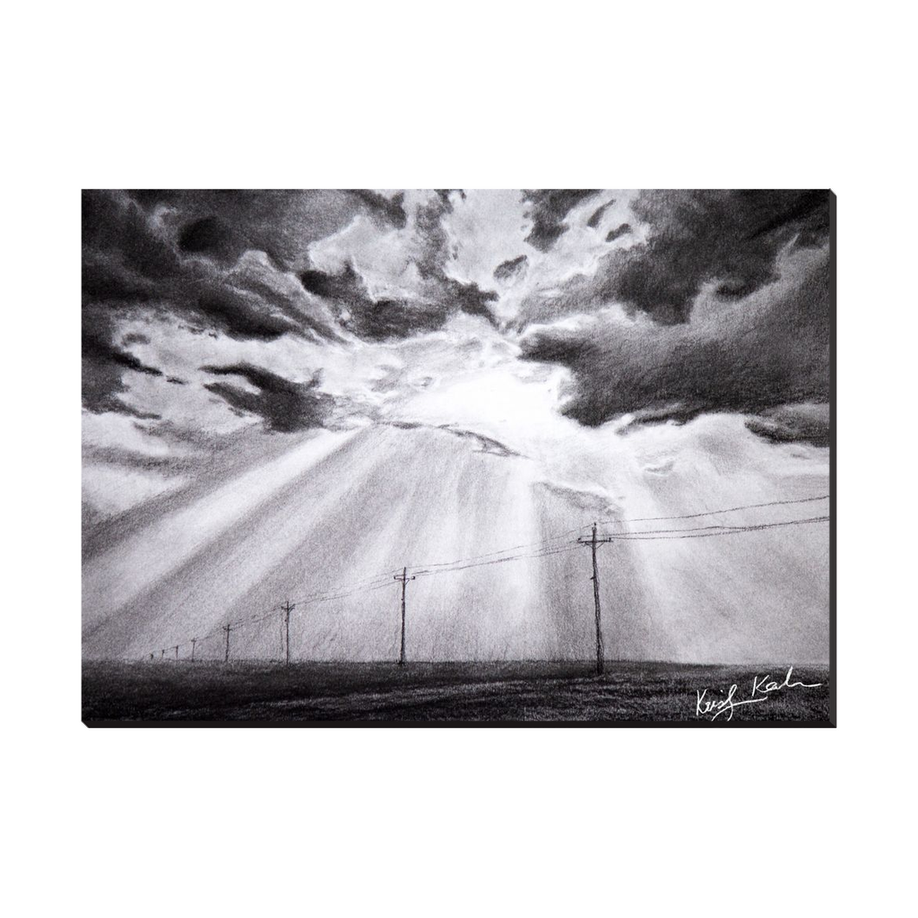 "Fronts - 6 of 12" Tabletop Canvas (Midnight Black Finish)