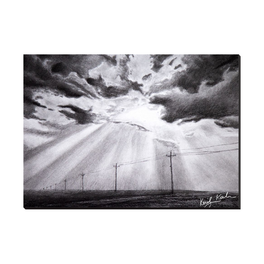 "Fronts - 6 of 12" Tabletop Canvas (Midnight Black Finish)